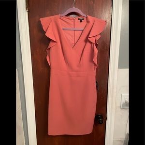 NWOT Coral flutter sleeve pencil dress